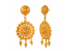 Lovely 22K Spherical Shape Gold Earrings With Intricate Details