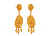 Lovely 22K Spherical Shape Gold Earrings With Intricate Details