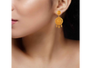 Lovely 22K Spherical Shape Gold Earrings With Intricate Details