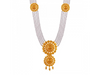 Charming 22k Gold and Pearls Jewellery set with Round Flower Motif