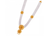 Charming 22k Gold and Pearls Jewellery set with Round Flower Motif