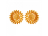 22K Sunflower shaped Gold Stud Earrings