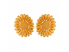 22K Sunflower shaped Gold Stud Earrings