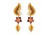 Unique 22K Gold Drop Earrings with Meenakari Work