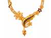 Spellbinding 22K Gold Necklace with Floral & Meenakari detailing