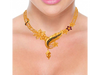 Spellbinding 22K Gold Necklace with Floral & Meenakari detailing