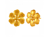 Beautiful 22K Floral Gold Stud Earrings