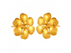 Beautiful 22K Floral Gold Stud Earrings