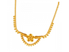 Dainty 22K Gold Necklace with Floral accent