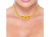 Dainty 22K Gold Necklace with Floral accent