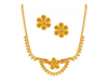 Intricate Designer 22k Gold Fine Jewellery Set with Floral Motif