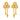 22K Floral Gold Drop Earrings with Jali Work