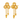 22K Floral Gold Drop Earrings with Jali Work