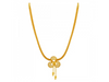 Fancy 22K Gold Floral Necklace with Jali Work