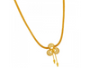 Fancy 22K Gold Floral Necklace with Jali Work