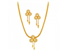 Simple and Classy 22k Gold Necklace Set Floral design