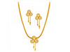 Simple And Classy 22k Gold Necklace Set Floral Design