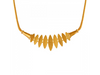 Modern Leaf Motif Gold Necklace 