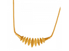 Modern Leaf Motif Gold Necklace 