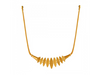 22k Gold Minimal Statement Necklace and Earrings set with Geometric Design