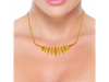 22k Gold Minimal Statement Necklace and Earrings set with Geometric Design