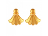 Sublime 22K Gold Stud Earrings in Floral shape