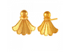 Sublime 22K Gold Stud Earrings in Floral shape