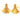 Sublime 22K Gold Stud Earrings in Floral shape