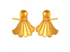 Sublime 22K Gold Stud Earrings in Floral shape