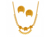 Dainty Finely Crafted Jewellery 22k Gold Necklace and Earrings set