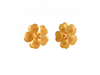 Dainty Floral 22K Gold Stud Earrings