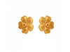 Dainty Floral 22K Gold Stud Earrings