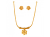 Minimal Style 22k Gold Jewellery Set with Charming Flower Design