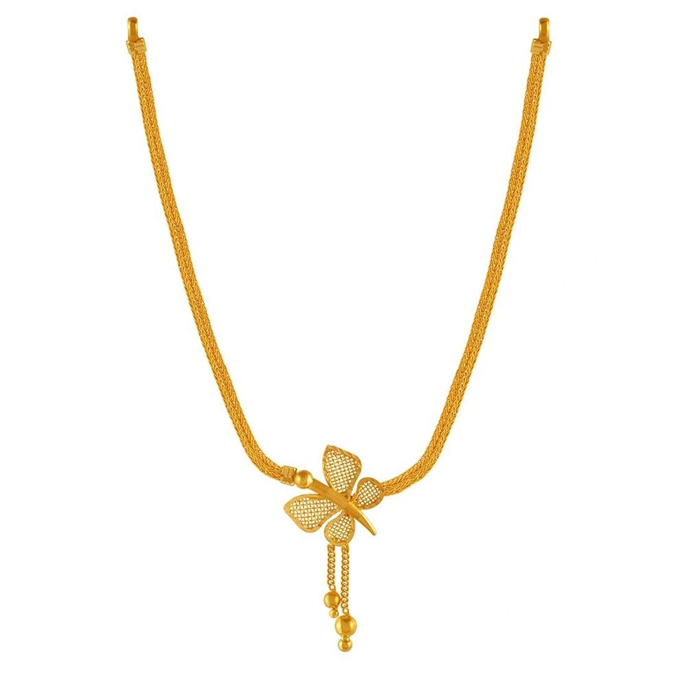 Dainty Butterfly Designer Lightweight 22k Gold Jewellery Set