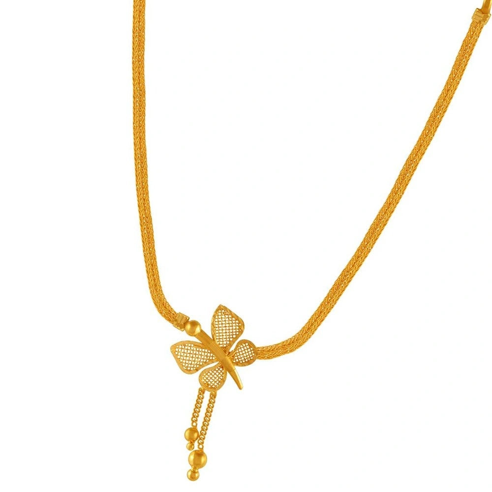 Dainty Butterfly Designer Lightweight 22k Gold Jewellery Set