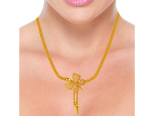 Dainty Butterfly Designer Lightweight 22k Gold Jewellery set