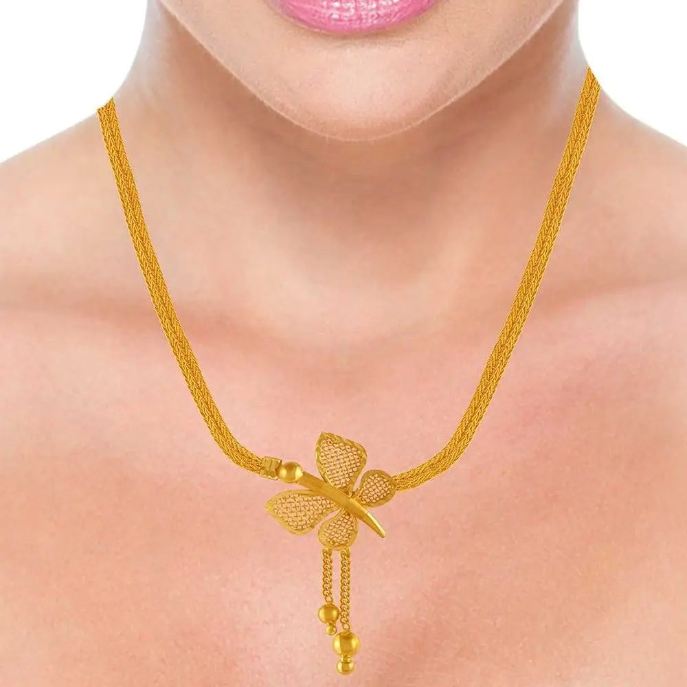 Dainty Butterfly Designer Lightweight 22k Gold Jewellery Set