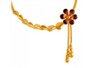 22K Ethnic graceful floral neckpiece