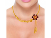 22K Ethnic graceful floral neckpiece