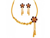 Dazzling Pretty Flower Design 22k Gold Jewellery Set