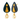 Tear Drop Shape Pola Earrings Adorned With 22K Gold