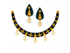 Beautiful 22K Gold Black Pola Jewellery Set adorned With A Drop Detail