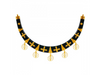 Beautiful 22K Gold Black Pola Jewellery Set adorned With A Drop Detail