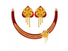 Traditional Pola Jewellery Set Embellished With 22K Flower Shape Gold 