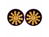 Beautiful Spherical Shape Pola Earrings Carved With 22K Gold