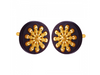 Beautiful Spherical Shape Pola Earrings Carved With 22K Gold