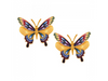 Charming Rainbow Coloured Butterfly Shape 22K Gold Earrings