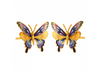 Charming Rainbow Coloured Butterfly Shape 22K Gold Earrings