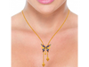 22K Butterfly Hope Pendant Gold Neckpiece 