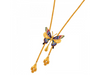 22K Butterfly Hope Pendant Gold Neckpiece 